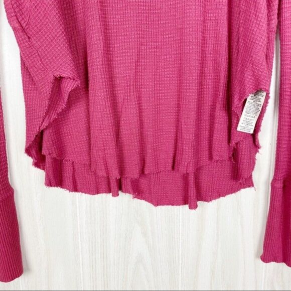 Free People | Pink Spring Valley Lace Thermal Long Sleeve Size XS - Picture 7 of 9
